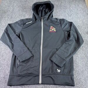 Bauer Arizona Coyotes Kachina Full Zip Hoodie Mens Medium Black Performance NHL